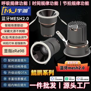Intelligent full-spectrum eye protection anti-glare spotlights embedded living room wall washer bedroom downlights connected to Mijia APP