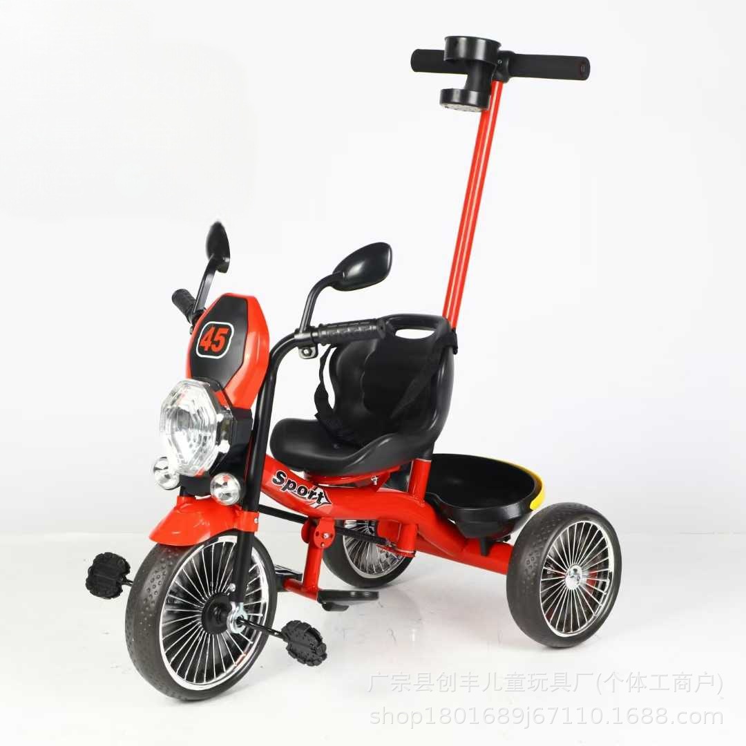 Manufacturer Supplies New Children's Tricycle, Baby Bicycle, Lighted Hand-Pushed Tricycle, Pedal Bicycle Batch