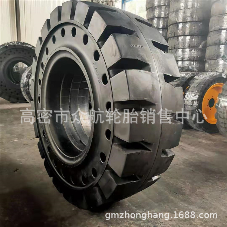 8.25-16实心轮胎工程装载机轮胎 铲车轮胎配带钢圈滑移装载机轮胎