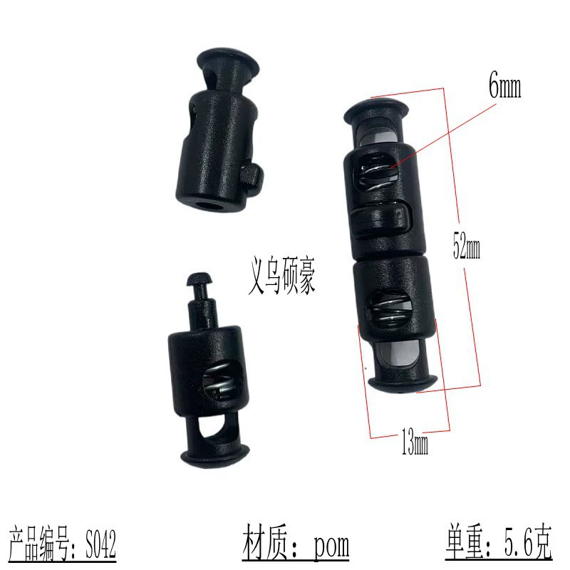 Фабрика спот поставляет pom нейлоновые пластиковые канатные пряжки с двойным отверстием пружинные пряжки с двойным регулировкой