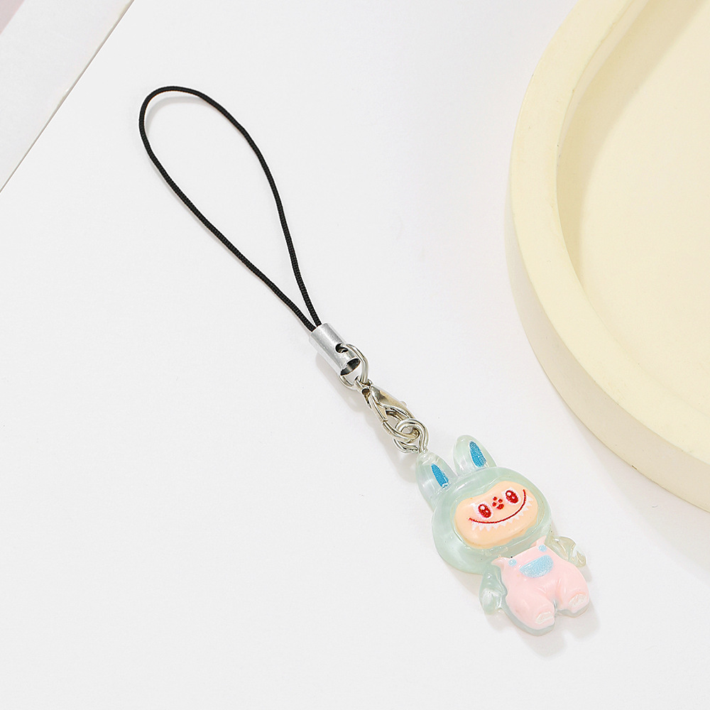 Labubu 漫画携帯電話チェーン diy 携帯電話ケースチェーンかわいいヘッドフォンケースぶら下げチェーンカップル親友小さなストラップチェーン
