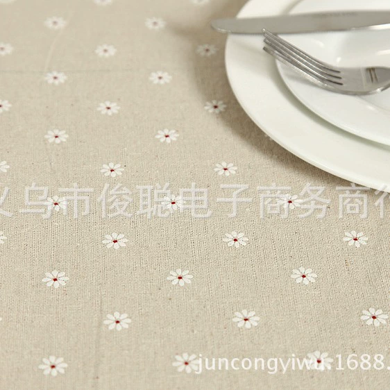 ZAKKA печать полиэстер хлопок imitation linen маленькая ромашка кружевная скатерть тканевая скатерть чайная сервировочная накидка шарф однослойная доставка