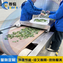 新鲜叶子微波烘干隧道炉  自动化薄荷叶干燥设备