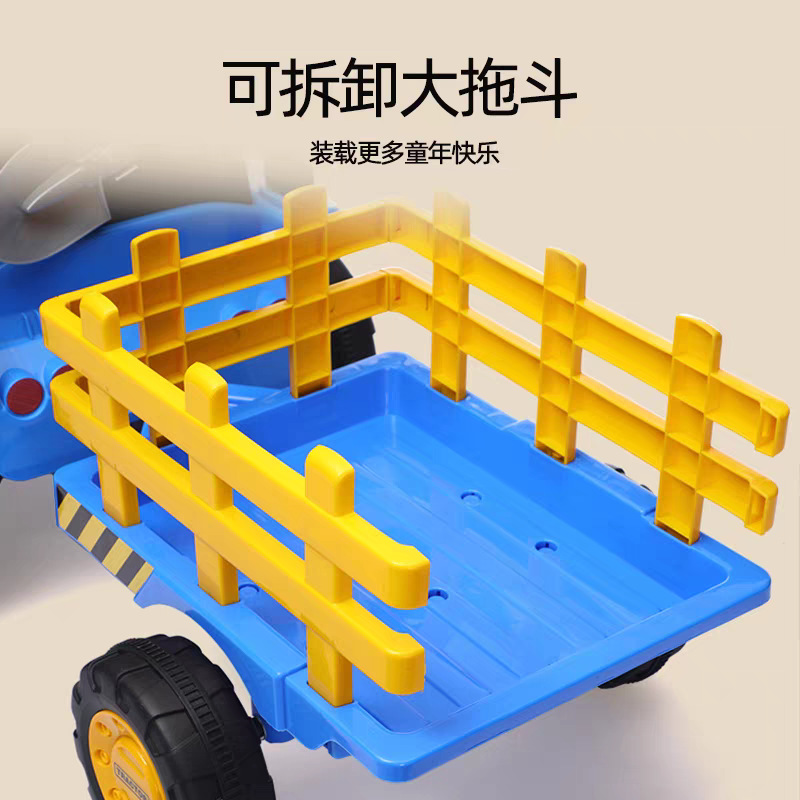 Tractor de juguete para niños, coche eléctrico para niños, control remoto para niños, simulación de automóvil eléctrico