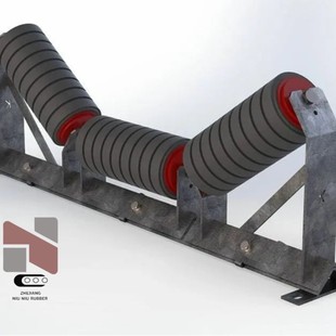 Conveyor belt idler parallel idler unpowered belt conveyor belt idler set paint accessories rubber coated wear-resistant