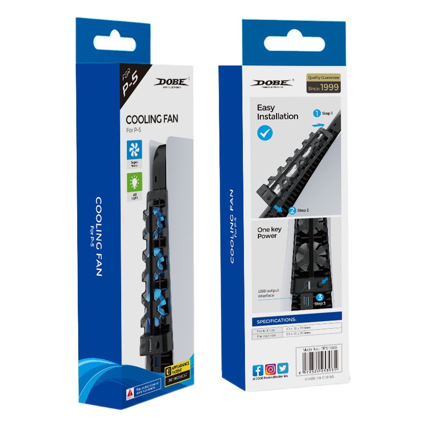 PS5 anfitrión ventilador de refrigeración PS5 anfitrión trasero Blu-ray radiador ventilador de refrigeración juego periférico Accesorios