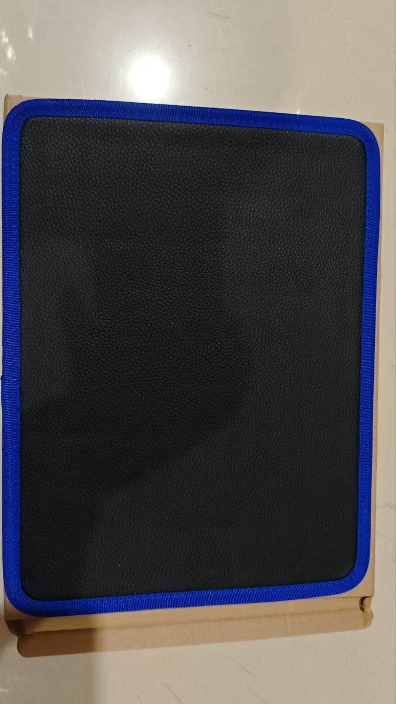 Placa de cuero azul grande
