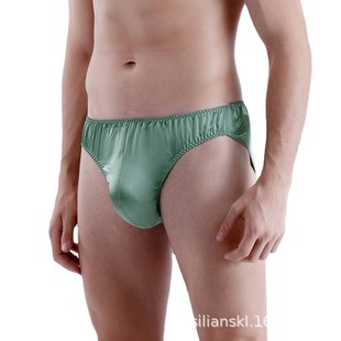 6228 men's bag silk underwear 100 mulberry silk men's splicing briefs