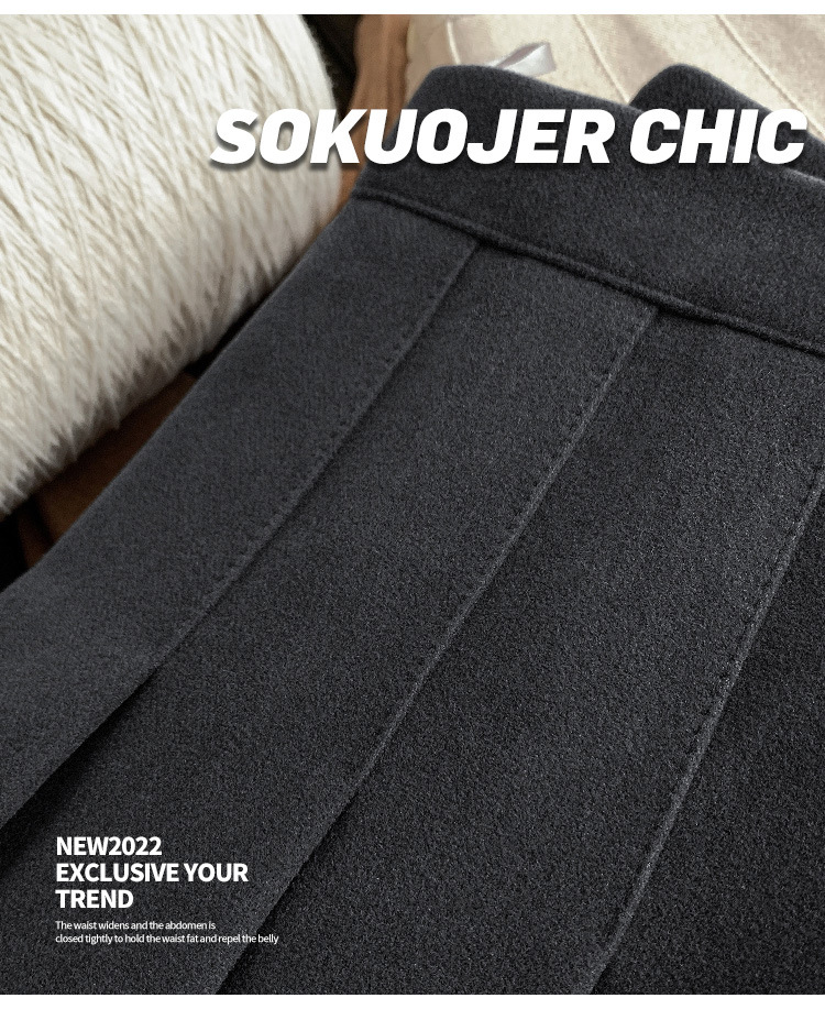 Winter Autumn Casual Streetwear Solid Color Spandex Polyester Above Knee Skirts display picture 12