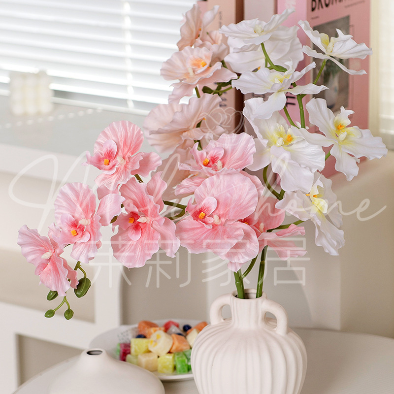 7 Phalaenopsis 3D Printing Simulation Flower Home Living Room Dining Table Fake Flower Ornaments Wedding Hall Wedding Arrangement Flower Arrangement