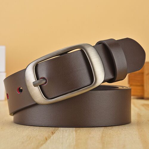 New Style Fashion Women's Belt Casual Matchable Korean Version Fake Leather Pin Buckle Belt for Students Decorative Jeans Belt