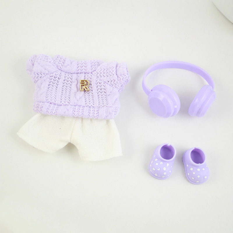 Only Baby Clothes First, Second and Third Generation Labubu Pure Color X. Top Autumn and Winter T-Shirt Labubu Clothes Set