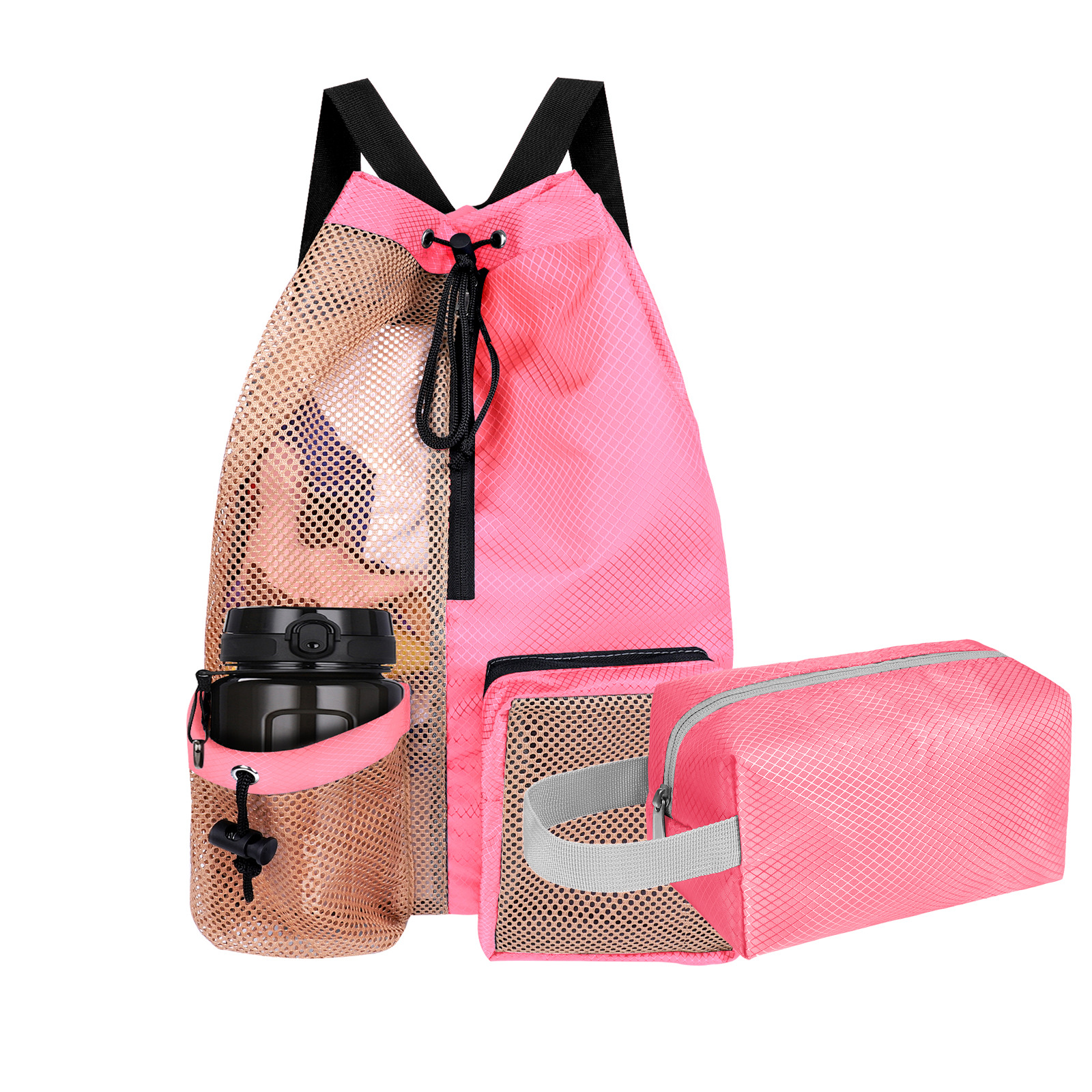 Nueva bolsa de natación con cordón de malla, bolsa impermeable, mochila de playa, bolsa de gimnasio y para equipo, de secado rápido