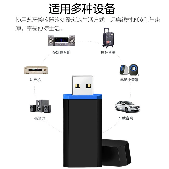 Bluetooth 5.0 аудиоприёмник USB адаптер для автомобиля, проводной Bluetooth DIY аудио AUX, наушники с поддержкой звонков