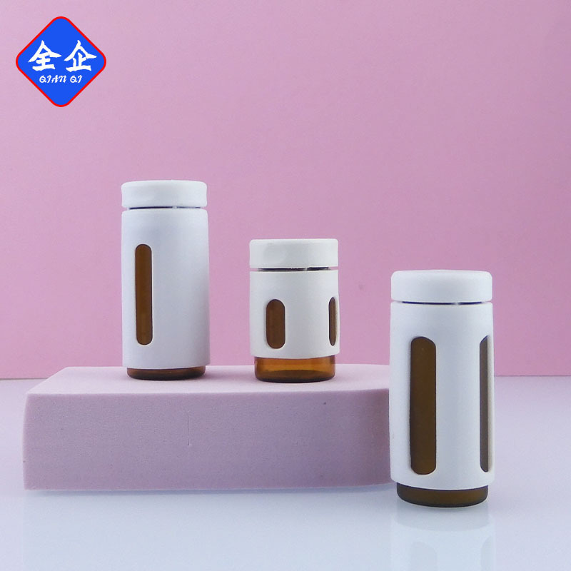 现货供应新款透明西林瓶10ml外罩茶色西林瓶精华原液安瓶包材|undefined
