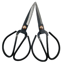 Factory wholesale sharp and convenient black No. 1 civilian scissors, household large scissors, cloth scissors, fish head scissors, bird beak scissors