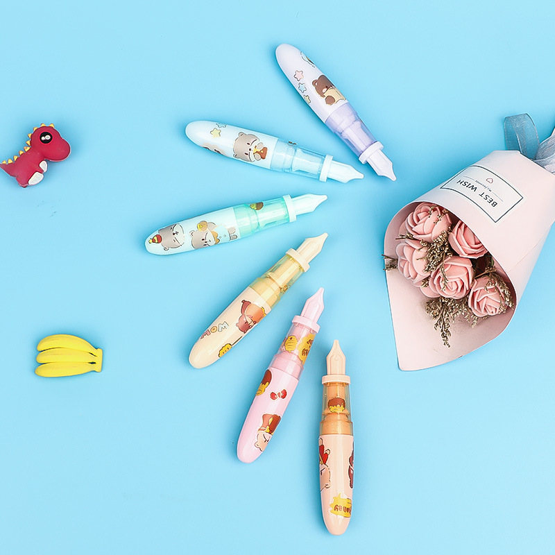 6070 pluma rotulador estudiante diario pluma marcador lindo de la historieta etiqueta DIY regalo forma rotulador