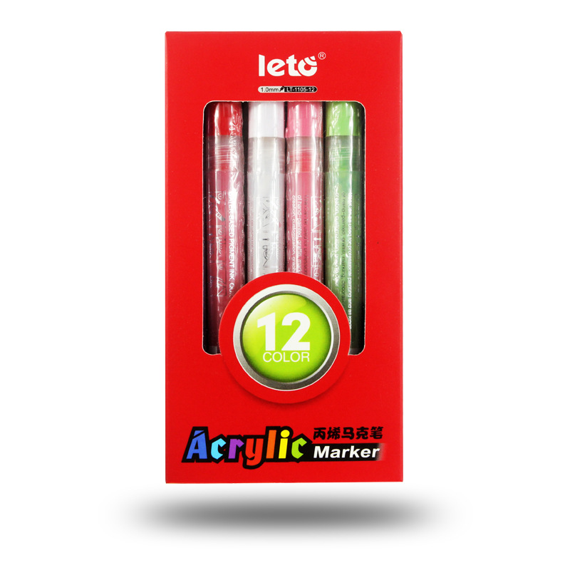 Letu acrílico rotulador al por mayor conjunto completo de 24-color pluma graffiti niños rotulador diario impermeable color rotulador