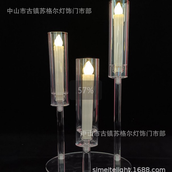 Comercio electrónico transfronterizo para el nuevo acrílico 5-cabeza candelabro boda hotel restaurante occidental fiesta de cumpleaños casa candelabro