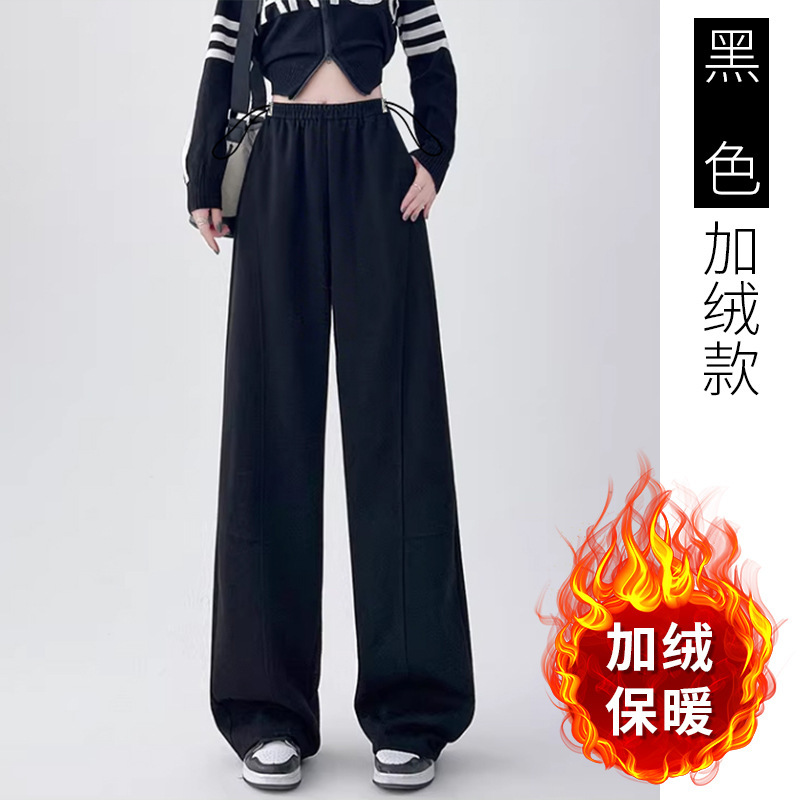 网红同款孕妇装卫裤2025秋冬新款加绒保暖无托腹百搭阔腿香蕉裤女|undefined