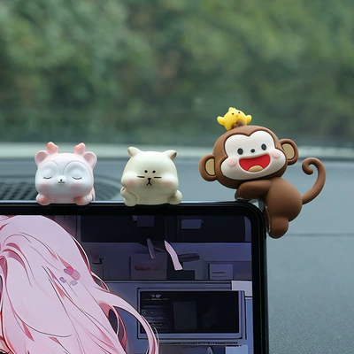 Car ornaments | Women - fawn-kitten-little-monkey-free-traceless-glue