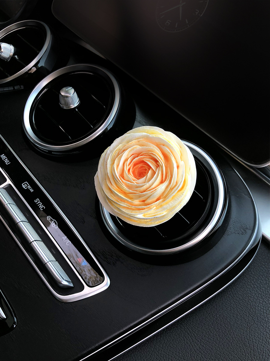 Car aromatherapy perfume wholesale Buttercup peony car air conditioning outlet decoration car expansion stone ornaments women