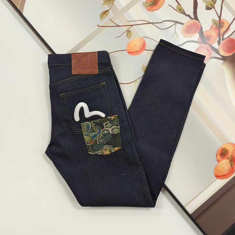 Cross-border wholesale Evisu Fushen jeans, multi-pocket embroidered large M denim pants, unisex, fashionable and versatile