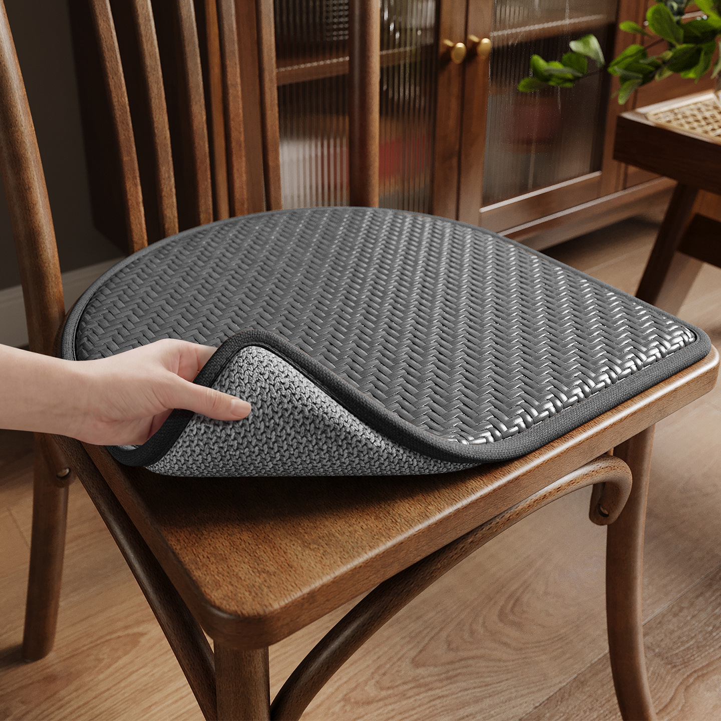 Cojín de silla de comedor chino de doble cara cojín de silla de madera roja cojín de esponja gruesa cojín de silla de madera maciza cojín de asiento de cojín