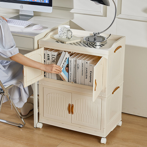 Installation-free multi-layer storage cabinet to organize children's clothes, snacks and toys plastic storage cabinet bedroom storage locker