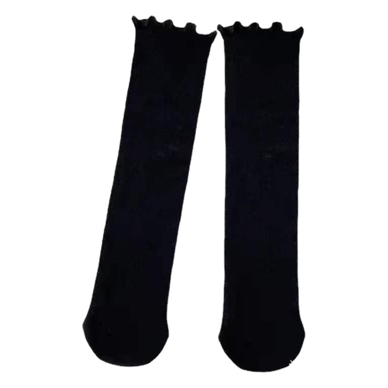Lace Lace Hollow Socks Women's Korean Style Wooden Edge Japanese Style Summer Thin jk Cyber Celebrity Long Tube Stacked Socks