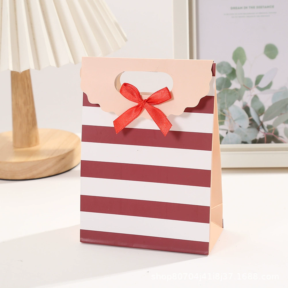Small linen bag with bow, Birthday gift