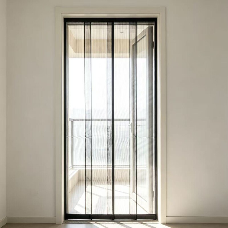 Four-panel polyester door curtain with Velcro, 2026 new model, mosquito-proof, for balcony, kitchen, bedroom, cross-border Amazon Four-panel polyester door curtain with Velcro, 2026 new model, mosquito-proof, for balcony, kitchen, bedroom, cross-border Amazon
