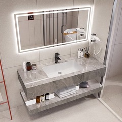 岩板陶磁器シームレス盆二重トイレ洗面台浴室キャビネットセット洗面器キャビネットセットホテルモダン