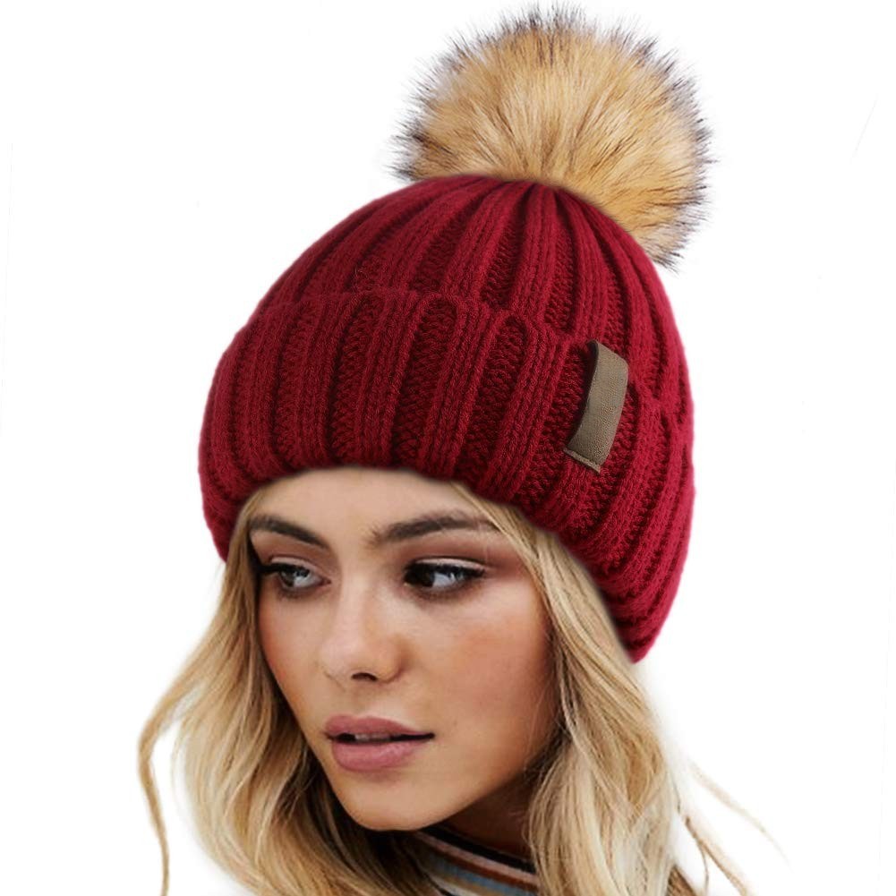 Unisex Basic Lady Solid Color Pom Poms Eaveless Wool Cap display picture 3