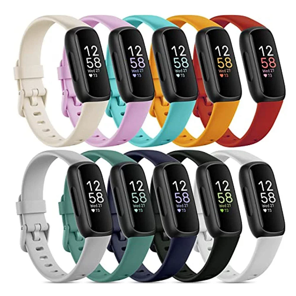 Ремешок из резины для Fitbit Inspire 3, ремешок того же цвета, TPE ремешок