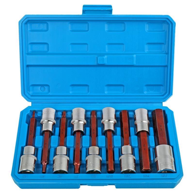 manguito hexagonal interno llave hexagonal eléctrica manguito hexagonal interno alargado herramienta de tornillo manguito de cañón de aire conjunto de herramientas de cabeza de lote