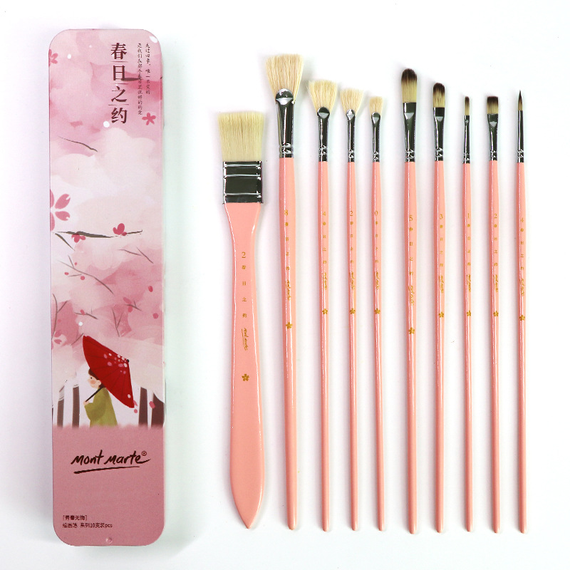 Huiyoumei Pincel Pintura al óleo Acrílico Gouache Pigmento de acuarela Lobo Hao Pincel de lana Tratamiento preferencial Pincel Montmart