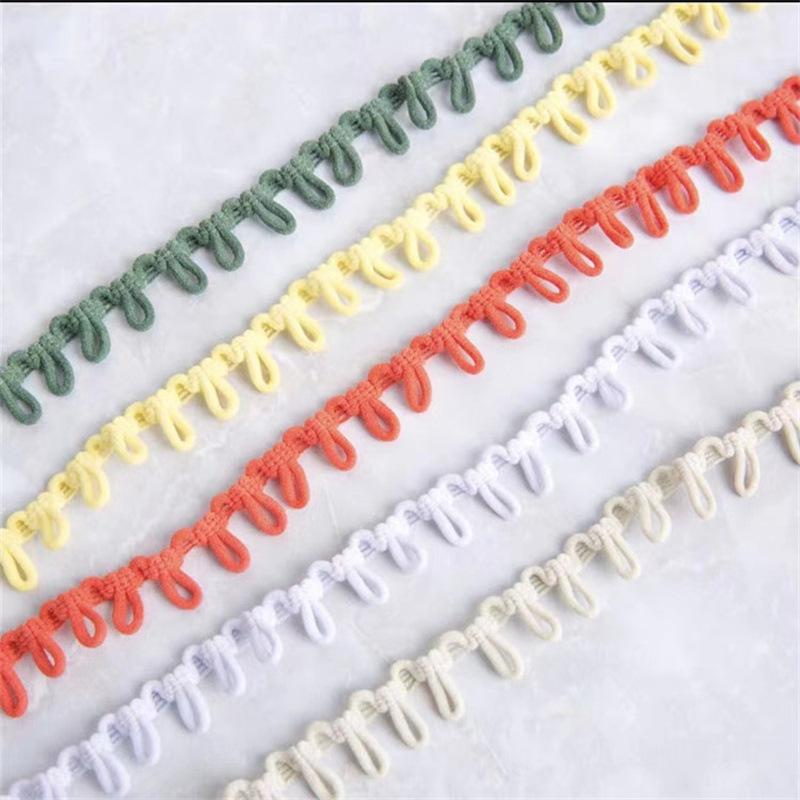 in stock Color Elastic Small Buckle Skirt Collar Collar Fur Collar Eye Buckle Nose Lace Elastic Buckle Offer