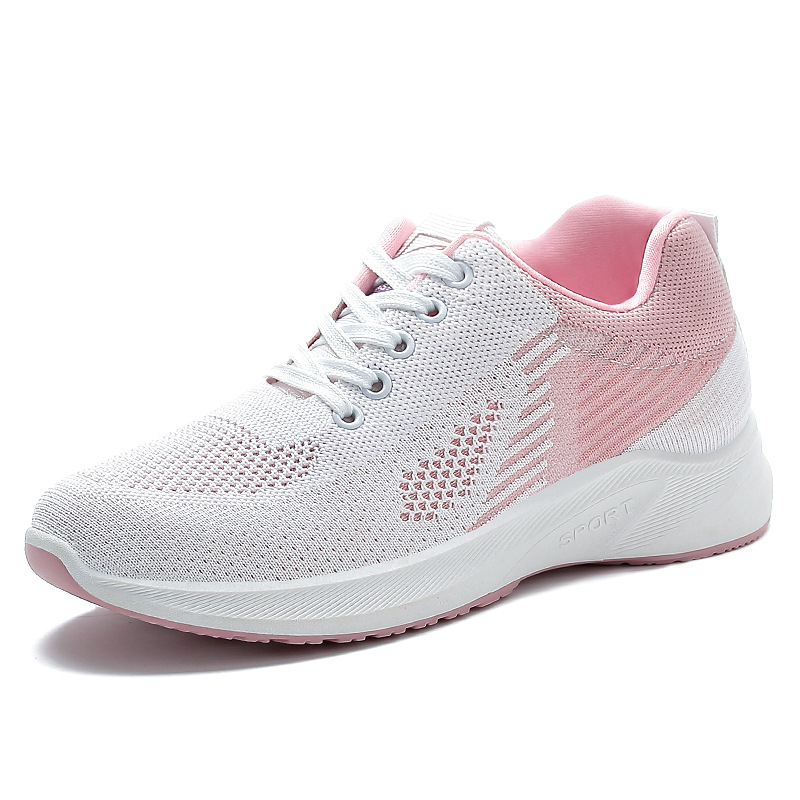 Zapatos Deportivos Casuales para Mujer, Primavera, Nuevos, Simples y Modernos, con Suela Suave, Ligeros, Transpirables, con Cordones, Venta al Por Mayor