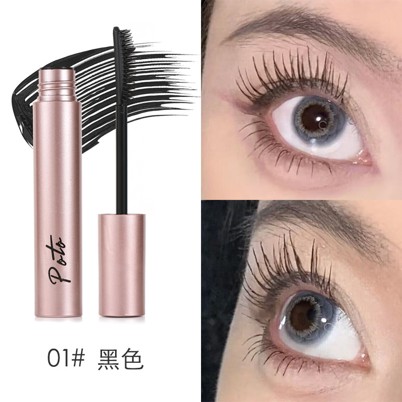 Poto Mascara Is Waterproof, Does Not Smudge, Thickens, Lengthens, Curls, and Sets, Wholesale Waterproof and Sweat-Proof Mascara