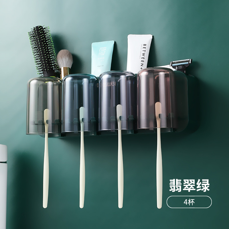 Estante de cepillo de dientes eléctrico montado en la pared baño enjuague bucal Copa ponche-libre cepillo de dientes taza montado en la pared cepillo de dientes taza traje