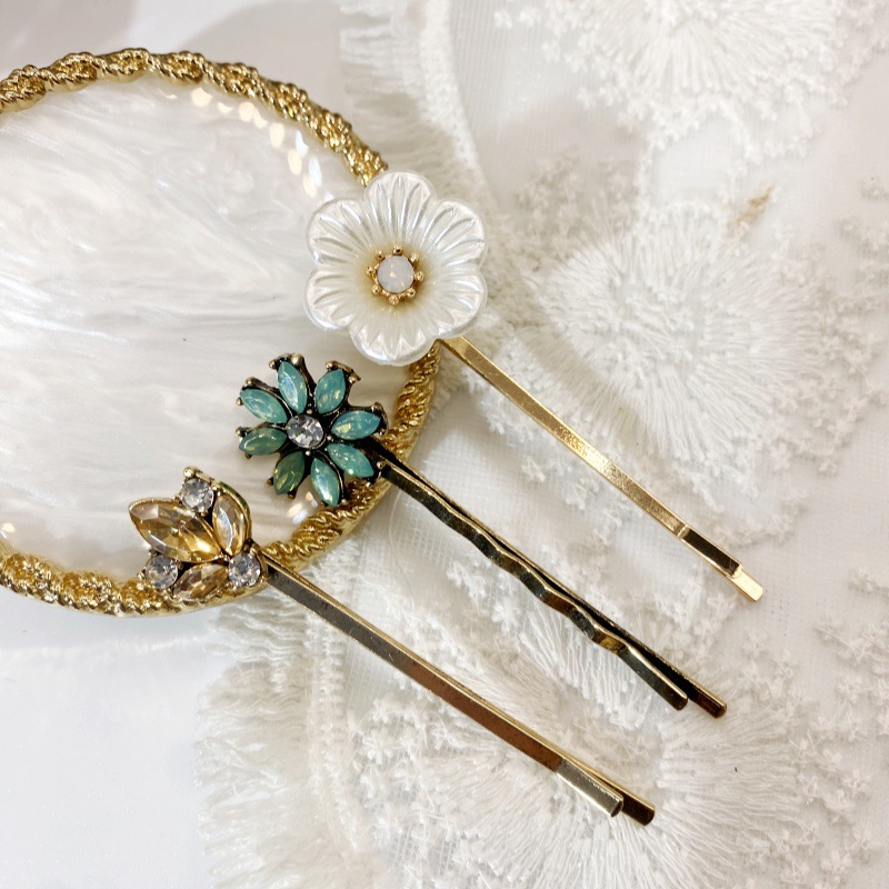 Elegant hårklämma med rhinestone för kvinnor retro accessoar_voghion.com