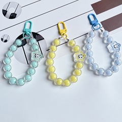 New Candy Color Bead Bracelet with Ins Acrylic Beads Handmade Keychain and Earphone Bag Hook Ornament