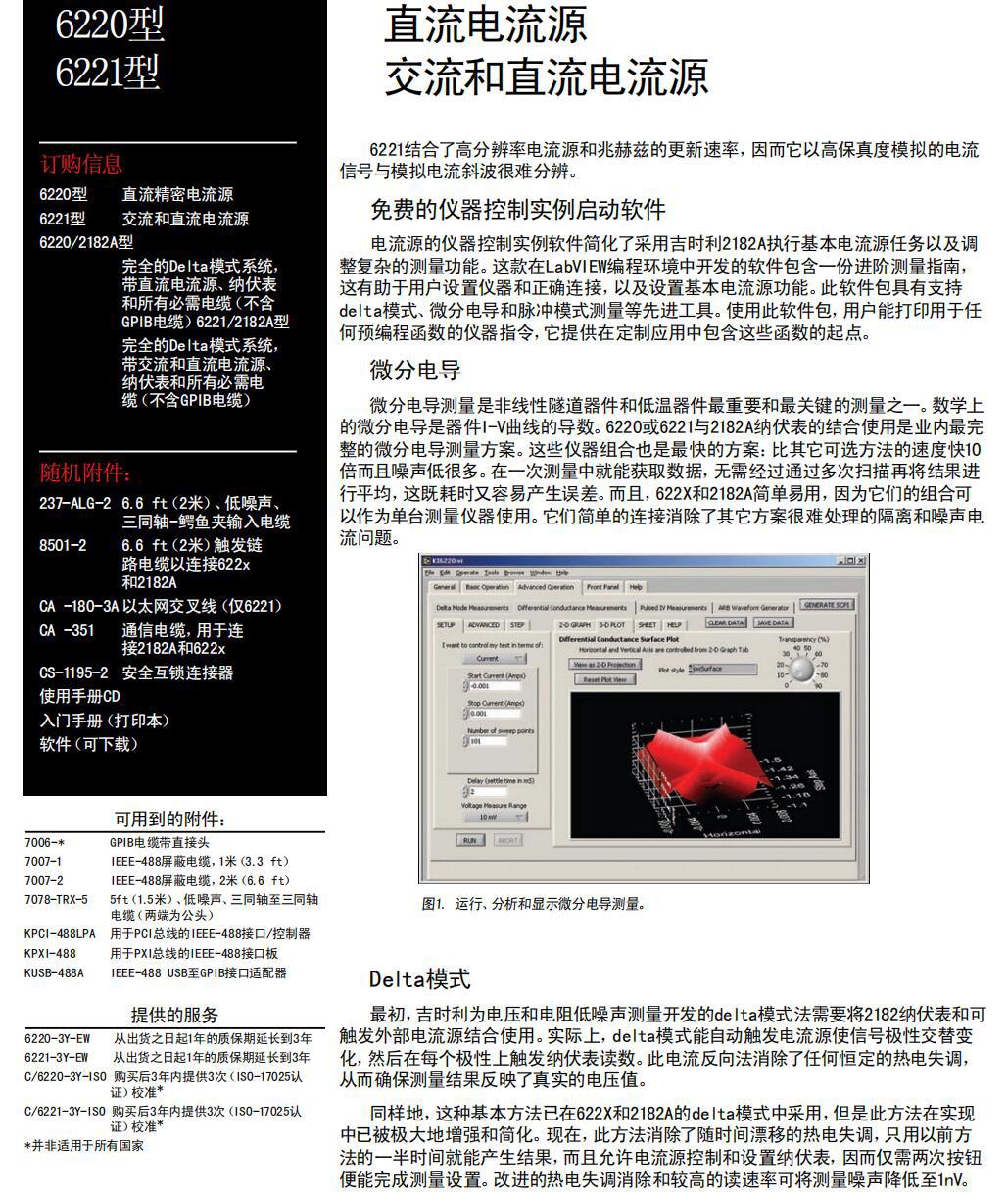 Keithley 6221超灵敏交流/直流电流源超低电流噪声电流 源