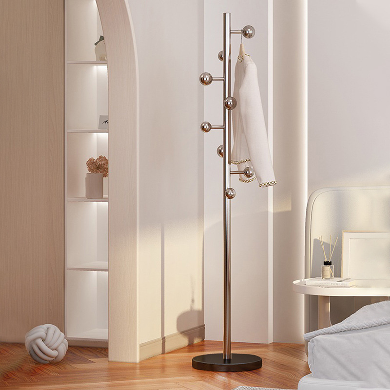 Luz de lujo Acero inoxidable perchero piso dormitorio no ocupa espacio vertical pasillo hogar salón Internet celebridad percha