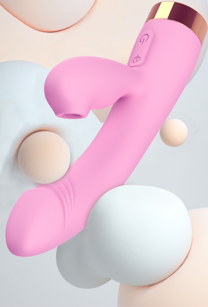 Janice Heating Vibrator, 12-Mode Suction and Vibration, Silicone and ABS, Yellow — detail image 13