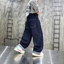中大童弯刀牛仔裤不掉色左西款宽松版型男童休闲