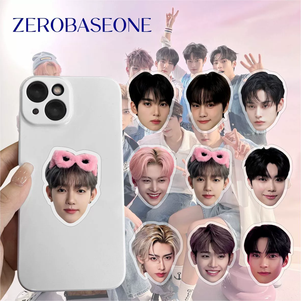 Кореянские мужские группы Zerobase One акриловые подушки для мобильного телефона, можно вытянуть стентирование, звезда вокруг одного и того же ZB1