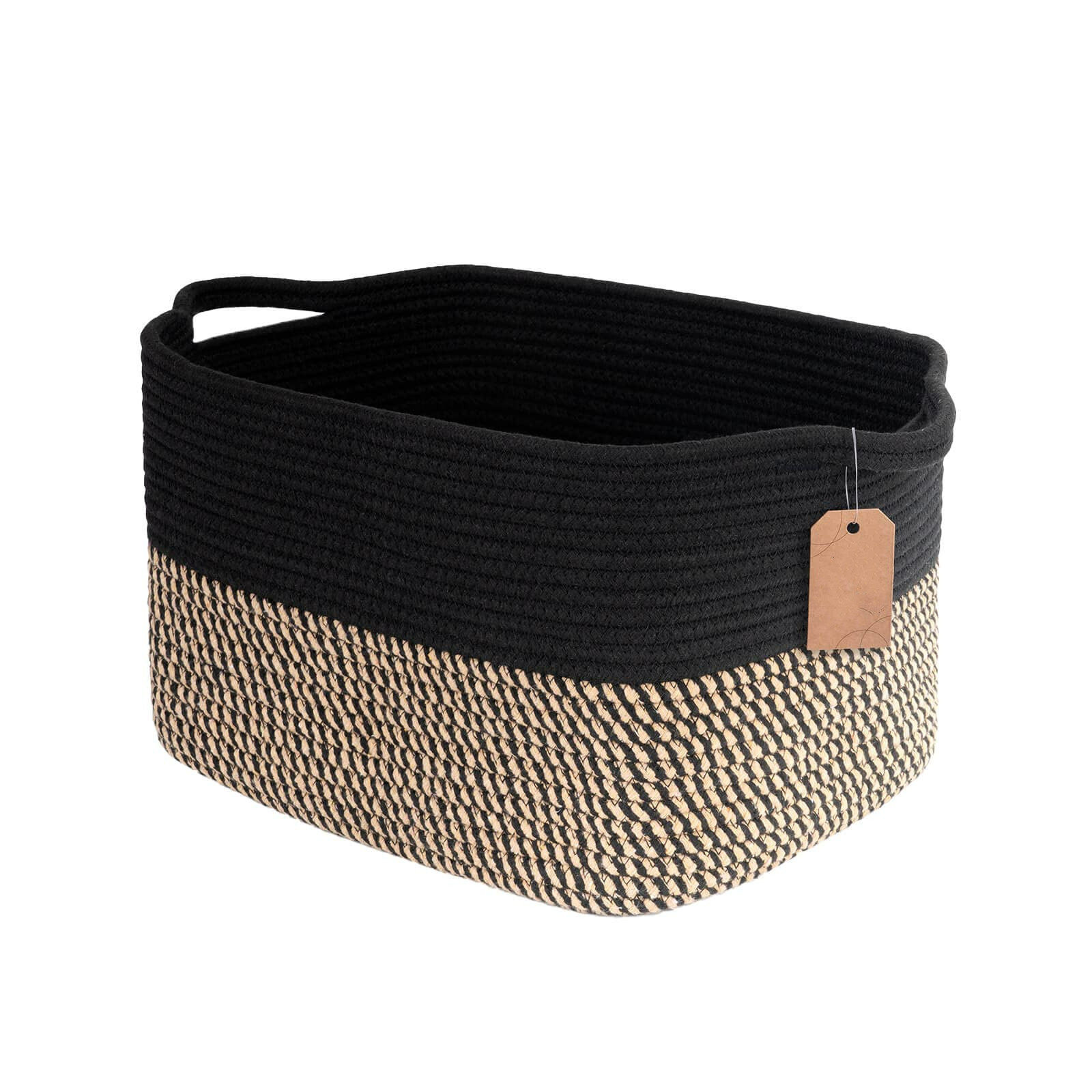 Amazon Hot Sale Cesta de ropa sucia de cuerda de algodón casera gran Cesta de almacenamiento de algodón Cesta de juguetes Cesta de almacenamiento