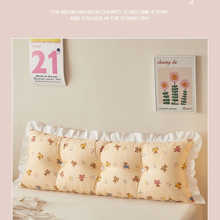 Cotton Bedside Cushion Fleece-Lined Bedroom Bed Cushion Winter Thickeneded Female Student Dormitory Milk Velvet Bed Back Cushion